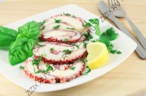 Карпачо из осьминога (блюдо на стол)
