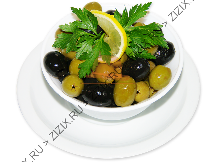 Маслины, оливки  с лимоном (блюдо на стол)