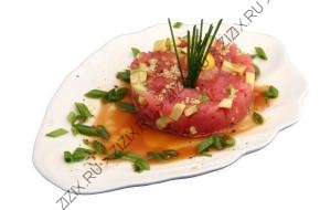 Тар-тар из тунца с авокадо и соусом "Унаги" (блюдо на стол)