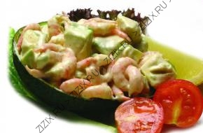 Салат с авокадо и креветками (порция)